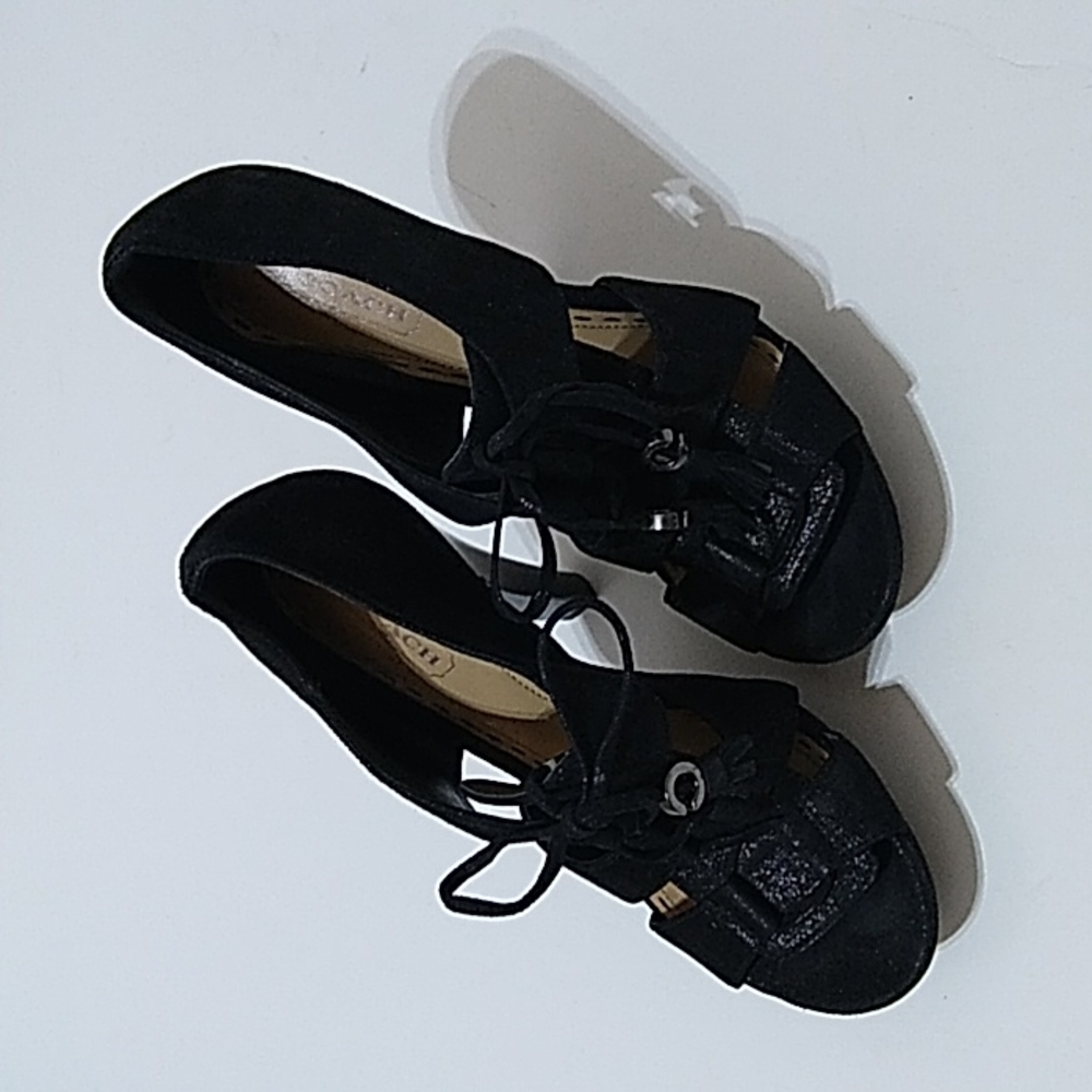 Coach Teagan Black Platform Heels